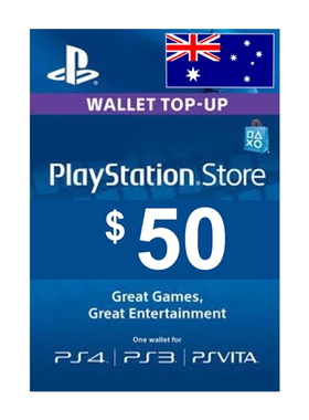 PlayStation Store Gift Card 50AUD澳大利亚PSN充值点卡澳服币元