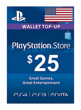 美服PSN25刀充值卡 USD$25 PlayStation Store Gift Card PS4 PS5