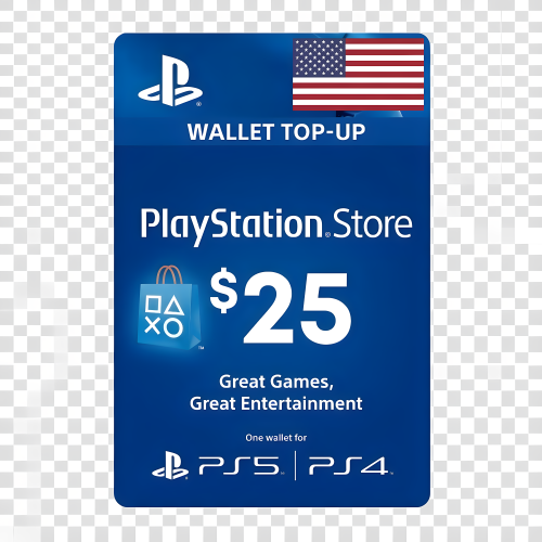 美服PSN25美金点卡PS4/PS5Code