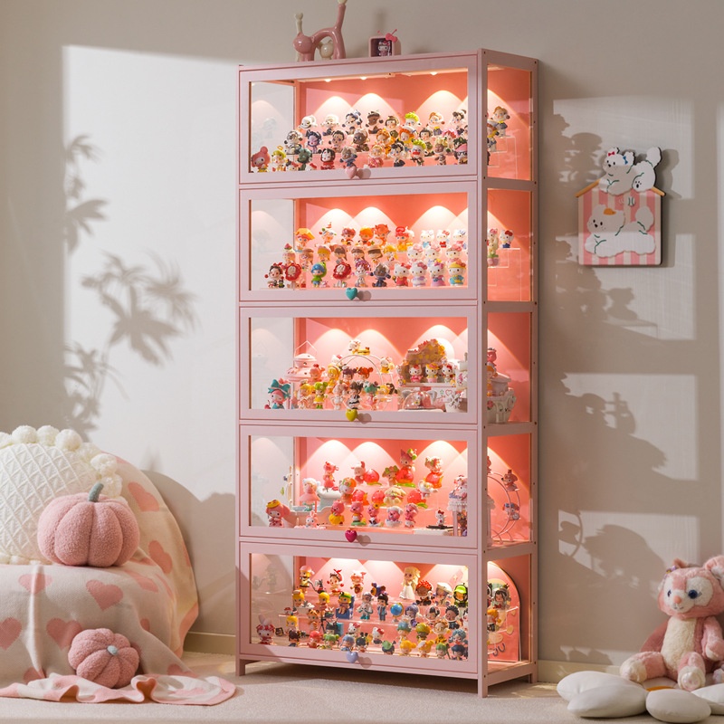 手办谷子展示柜家用盲盒摆件痛柜装饰品防尘玻璃展示架客厅模型柜