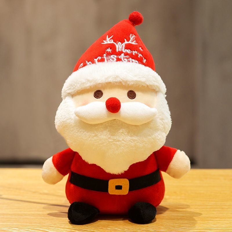 圣诞老人公仔毛绒玩具麋鹿玩偶布娃娃圣诞节平安夜礼物送儿童女生