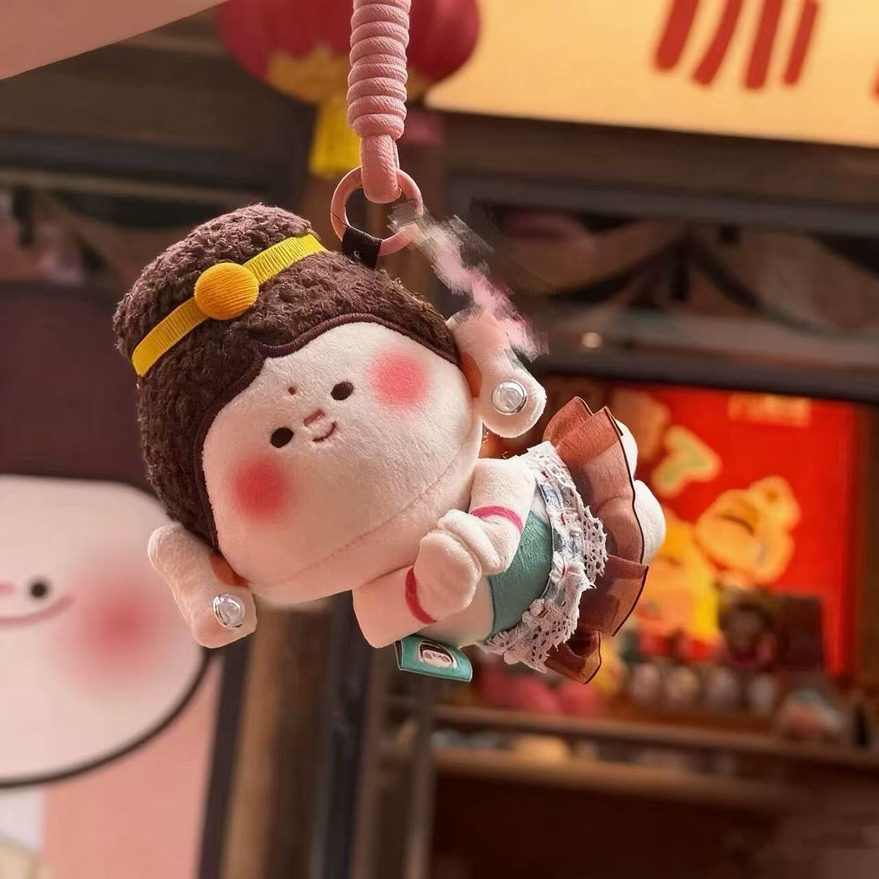 云岗石窟文创佛小伴莲花小佛车挂山西好礼玩偶毛绒玩具钥匙扣挂件