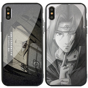 火影忍者手机壳宇智波鼬来图定制适用于苹果16镜面华为Mate60pro小米13钢化玻璃OPPO魅族一加VIVO个性潮款软