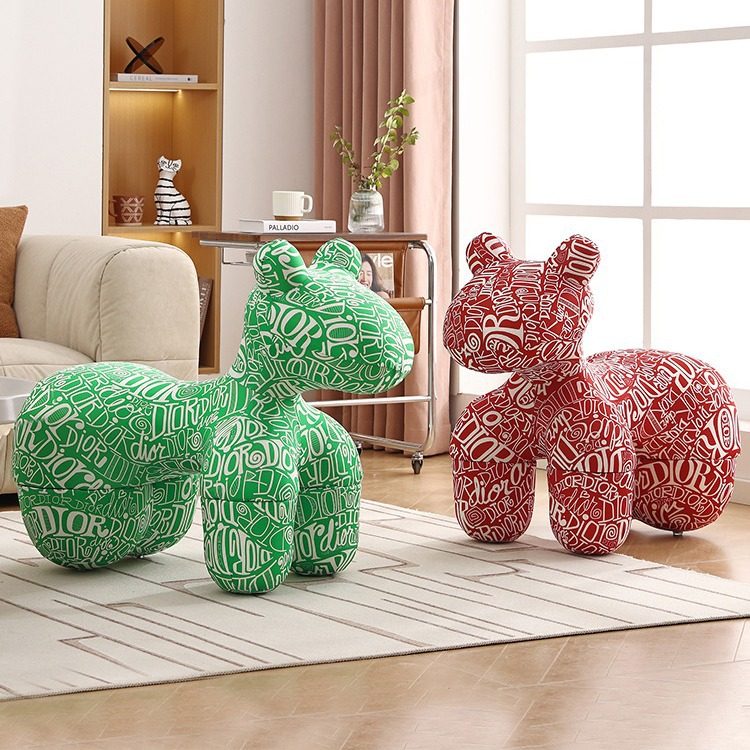 网红小马椅创意动物儿童可爱卡通坐凳客厅摆件设计师换鞋凳子,住宅家具,卡通凳/异形凳,淘宝优惠券,粉丝福利购,淘宝优惠卷