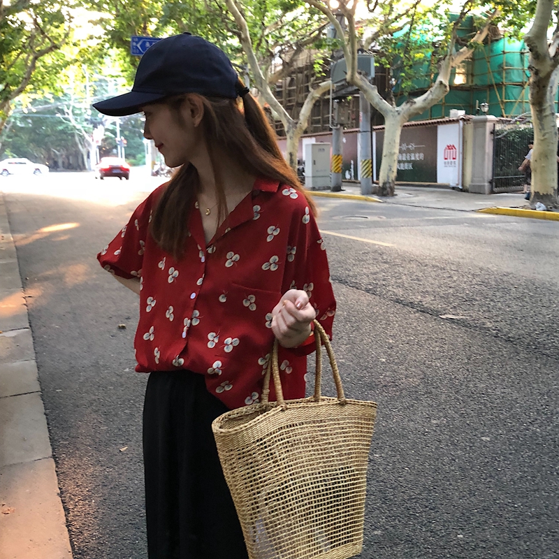 ÎÚ77 º«¹ú Ò»ÑÛ±»ÎüÒýµÄ¸´¹ÅºìÉ«·ÁìÅſ۶ÌÐäÑ©·Ä»¨³ÄÉÀÅ®ÉÏÒÂÏÄ