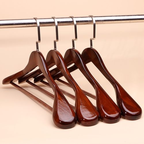 加厚无痕宽肩衣架挂大衣外套实木