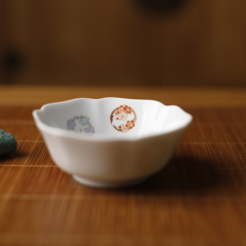 【器世界】日本茶具有田烧深川制六角茶碗茶杯礼品手绘