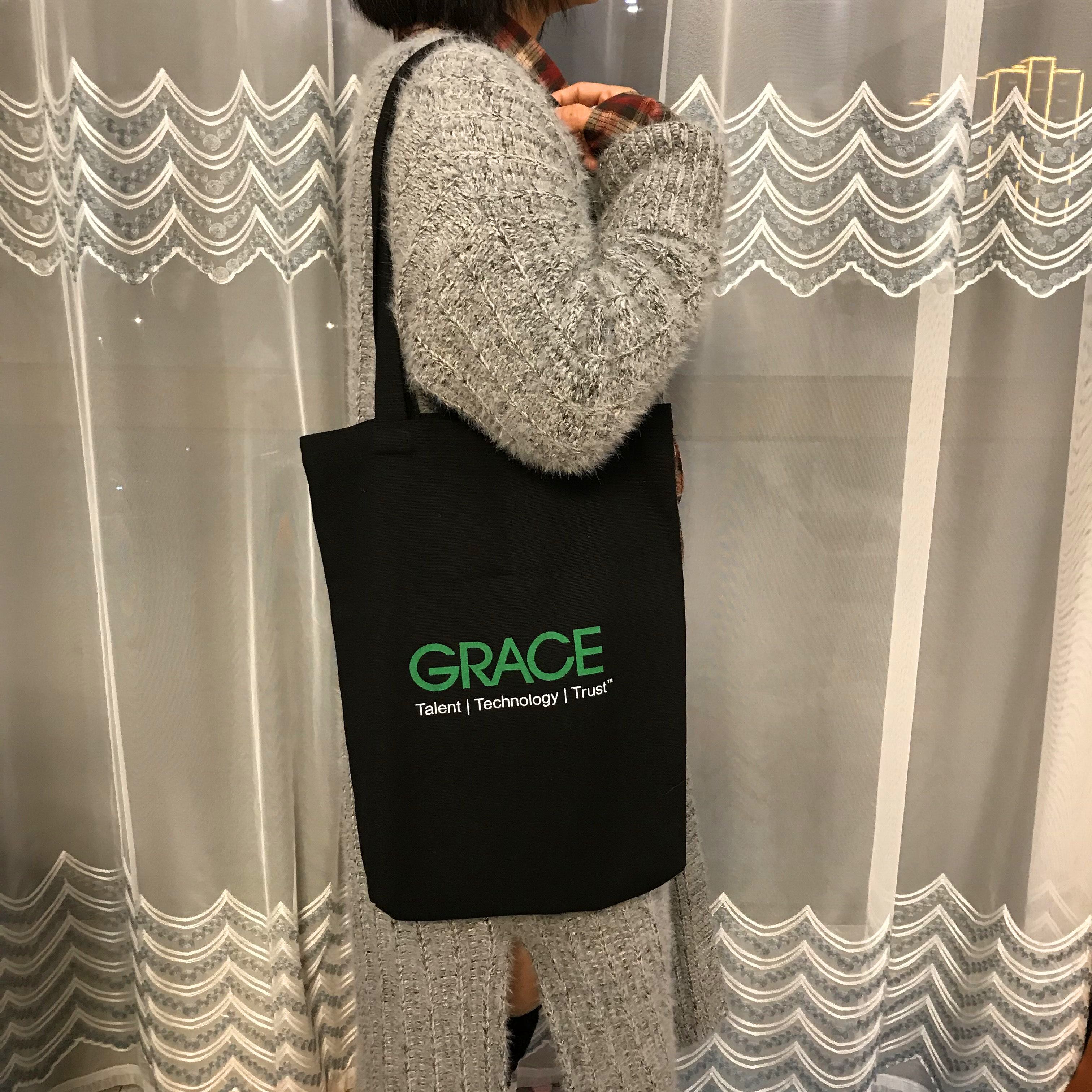 黑色纯棉单肩包时尚环保帆布袋字母手提棉布袋买菜包收纳袋大容量