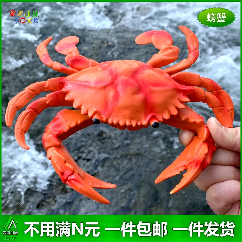 软胶大螃蟹玩具:儿童友好,仿真