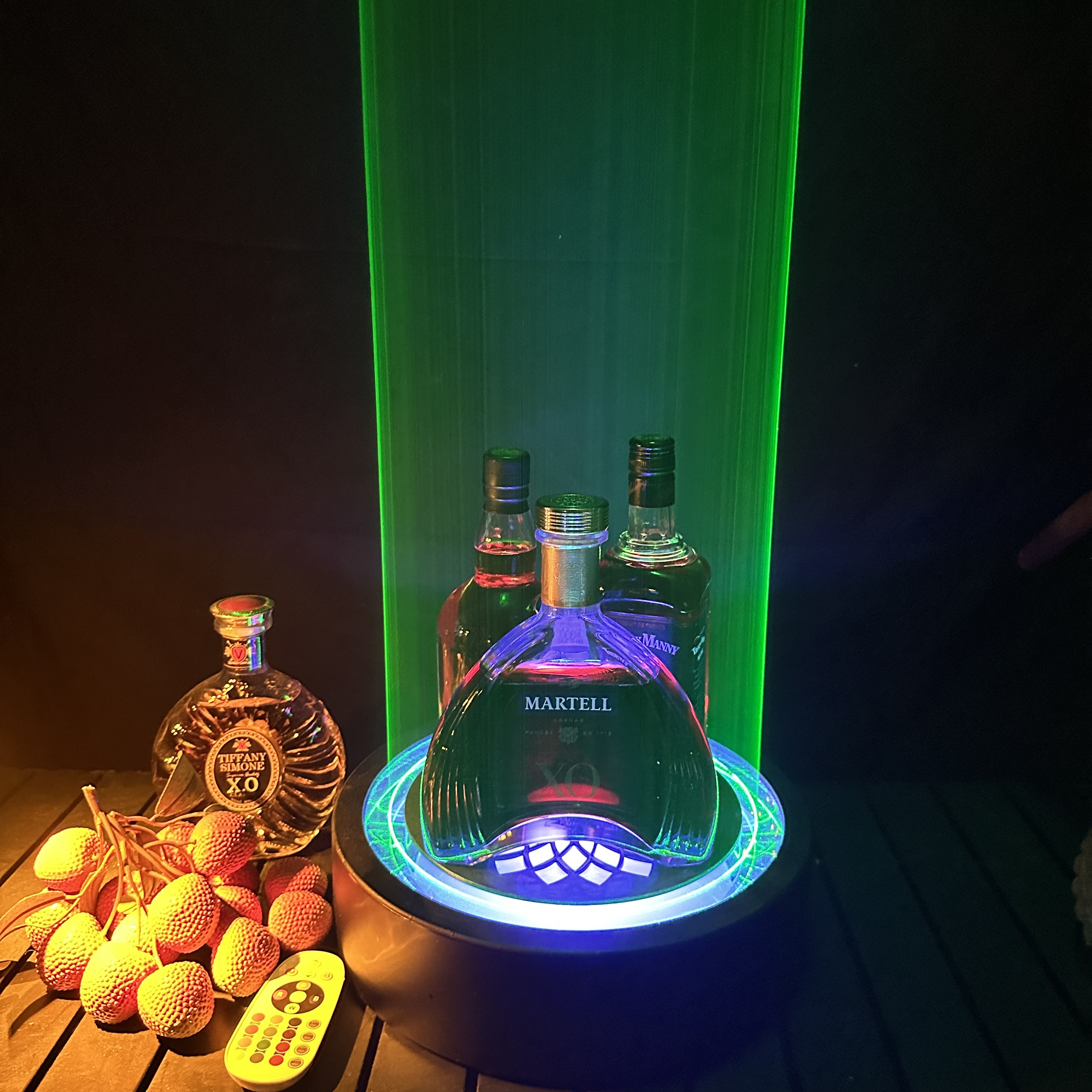 发光酒座酒吧KTV香槟底座XO黑桃A洋酒LED展示架激光酒架架红酒