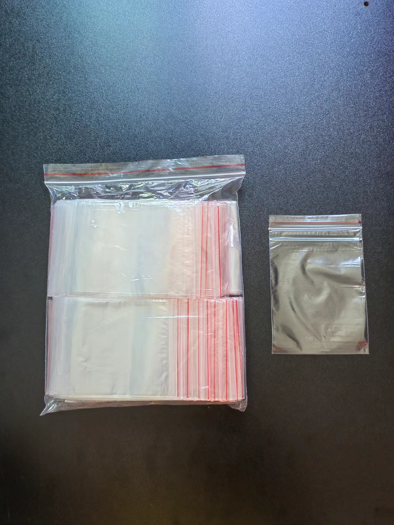 8*12*5丝4号自封袋小号批发手串手表2M卷尺封口塑料包装袋子500个