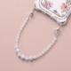 自制月光石海蓝宝粉晶星星天然水晶双扣头甜美小众高级感手机链