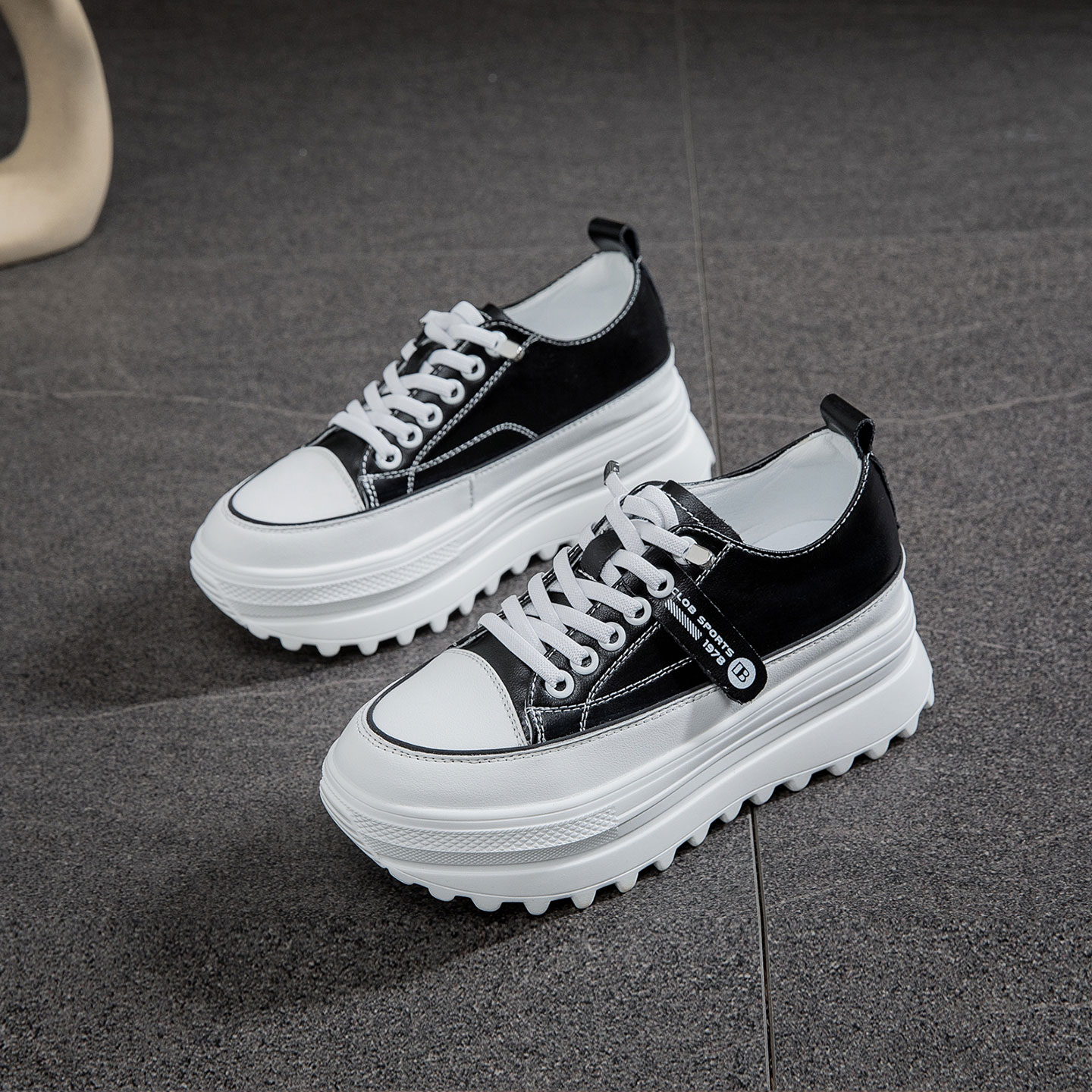 厚底小白鞋女真皮女鞋2021秋季