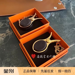 现货 爱马仕Hermes 玫瑰金/银色金属手套夹包挂挂饰挂件