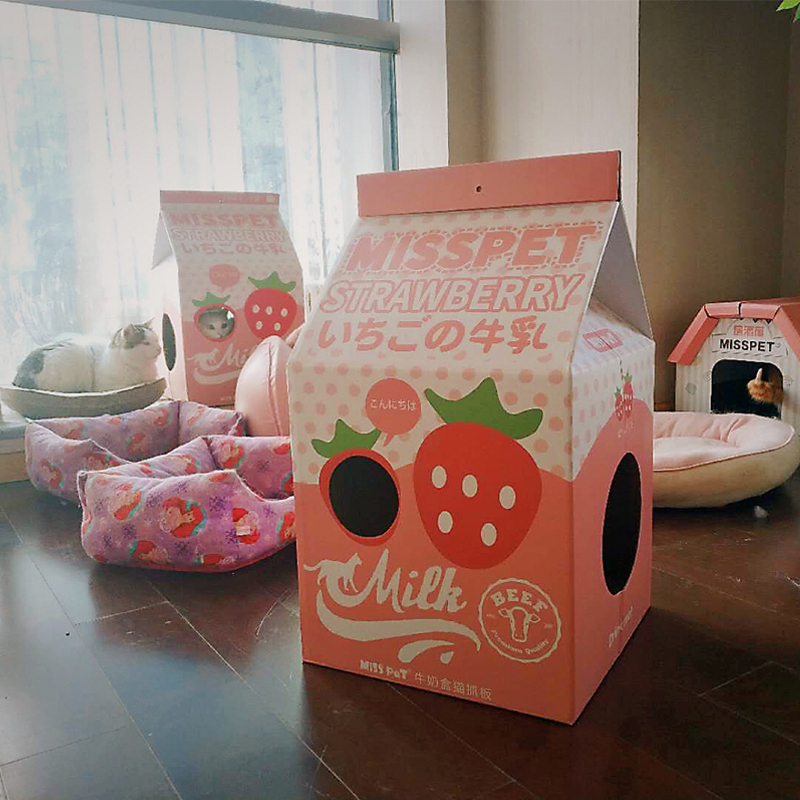 MISSPET警车猫抓板牛奶盒居酒屋