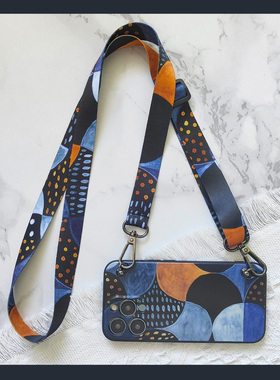 手机壳适用苹果17 16/15promax/14iphone13复古p60华为p50/40mate70promate50pro/12硅胶防摔黑色加厚斜跨绳