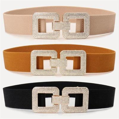 松紧弹力水钻腰封腰带