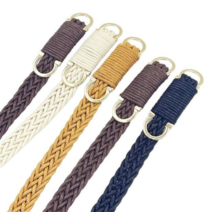 新款女细春夏编织韩版连衣裙腰带手工编金属扣女士皮带牛仔裤配带