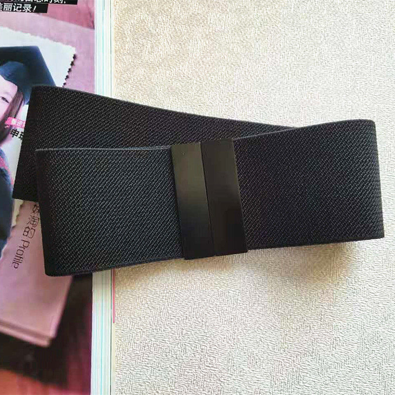 原创简约漆黑金属扣5cm女腰封