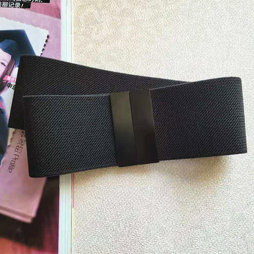 原创简约漆黑金属扣5cm女腰封