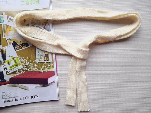 Демисезонный трикотажный шерстяной ремень, свитер с бантиком, аксессуар