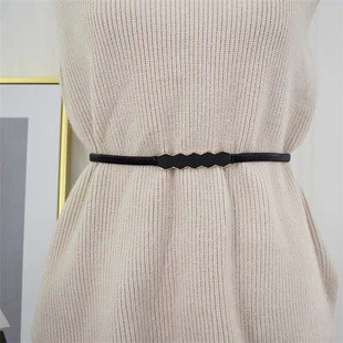 欧美街拍新款腰带烤漆工艺金属弹簧松紧春夏裙子装饰优雅女款皮带