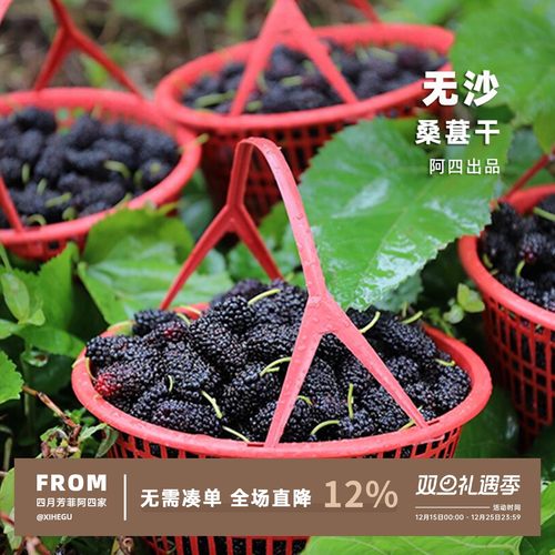 阿四农家桑葚干免洗无沙新鲜即食