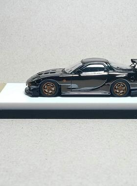 MC640012B 1/64 Mazda RX-7 合金模型车电镀枪黑灰涂装