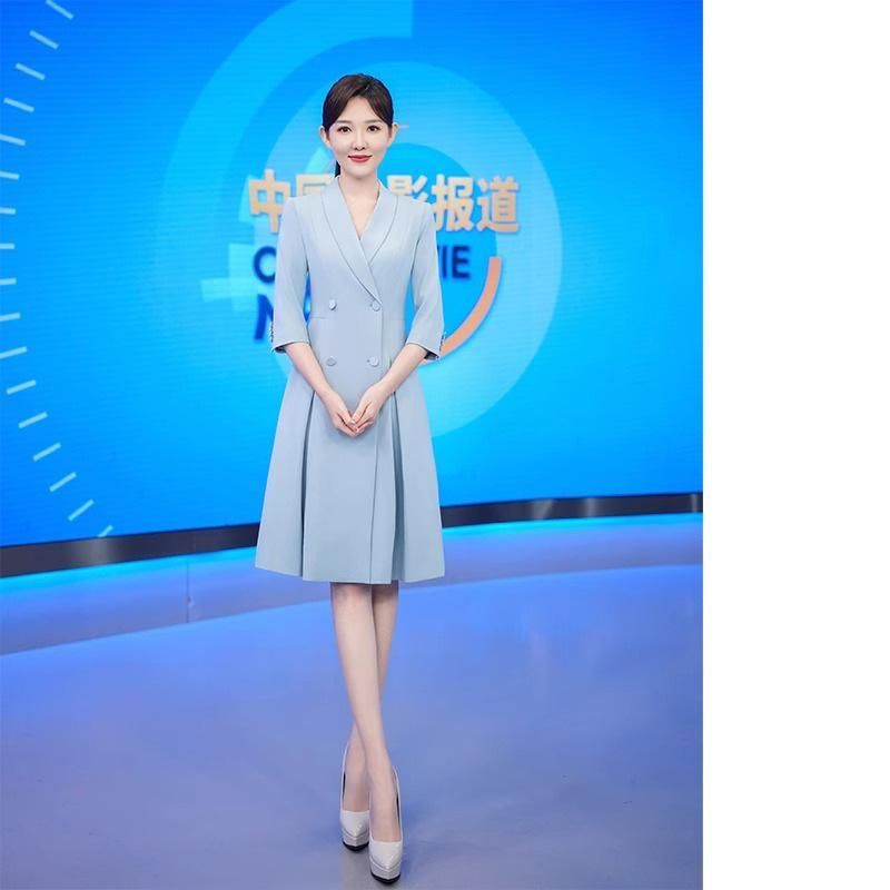 秋天女加肥加大版外套老师幼师职业连衣裙面试西装工衣工装工作服