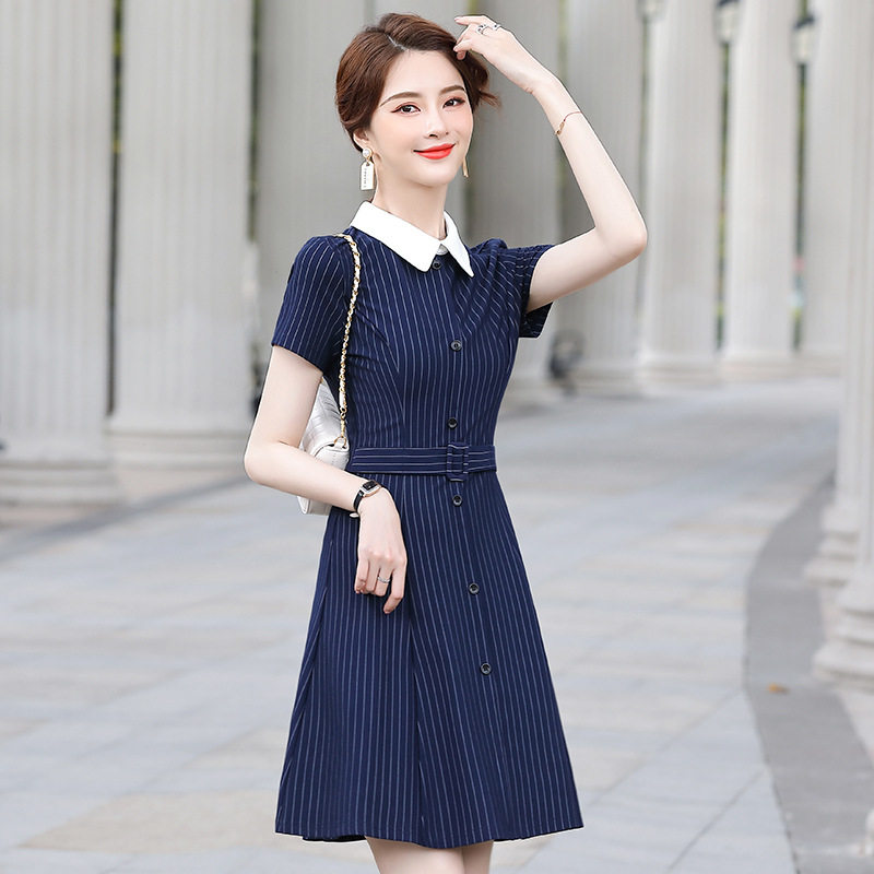 夏天职业装加肥加大版连衣裙幼师老师上班通勤工作服装工装OL工衣