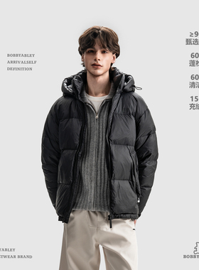 BOBBY ABLEY户外运动90%鸭绒保暖防风御寒面包蓬松百搭连帽羽绒服