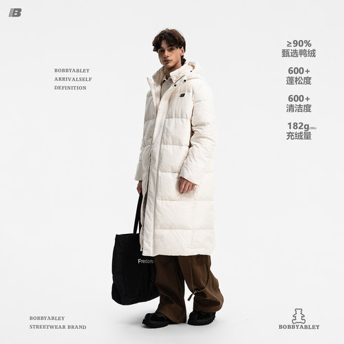 BOBBYABLEY90%鸭绒长款羽绒服