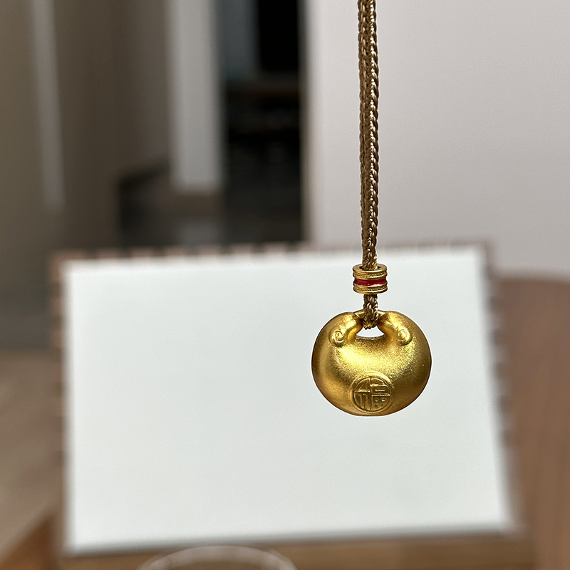 方糖家古法高端沙金福袋编绳项链