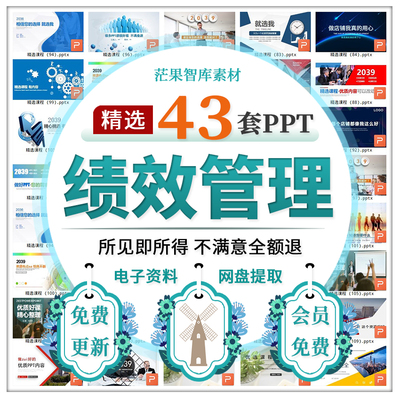 公司员工绩效管理培训课件PPT模板薪酬管理高绩效五项管理考核wps