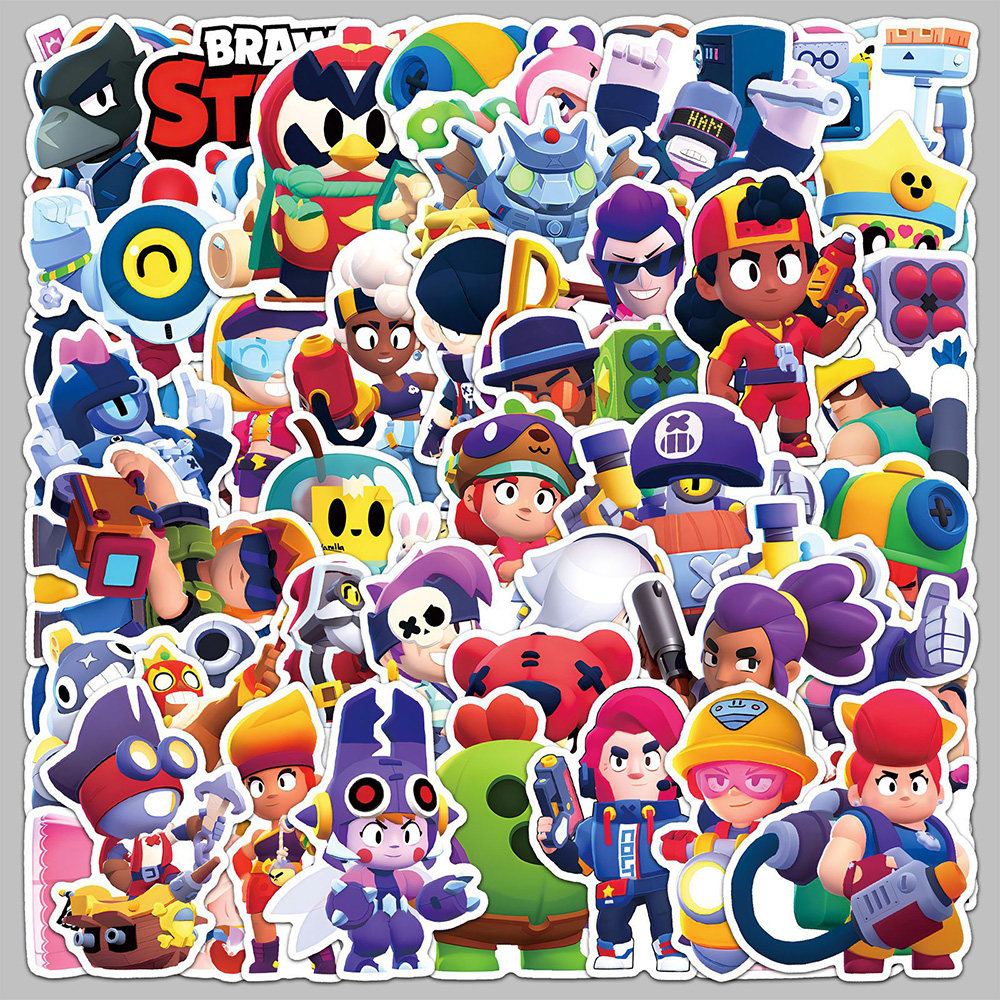 102张荒野乱斗BrawlStars贴纸游戏周边卡通创意手账笔记本DIY贴画