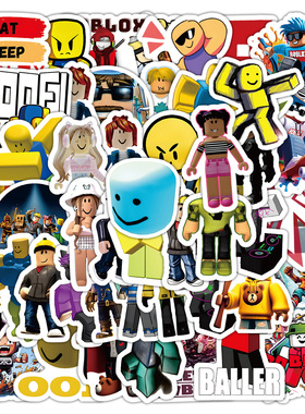 120张罗布乐思roblox游戏周边小众贴纸游戏卡通角色人物贴画