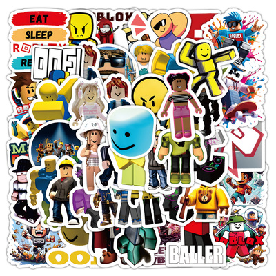 120张罗布乐思roblox游戏周边小众贴纸游戏卡通角色人物贴画