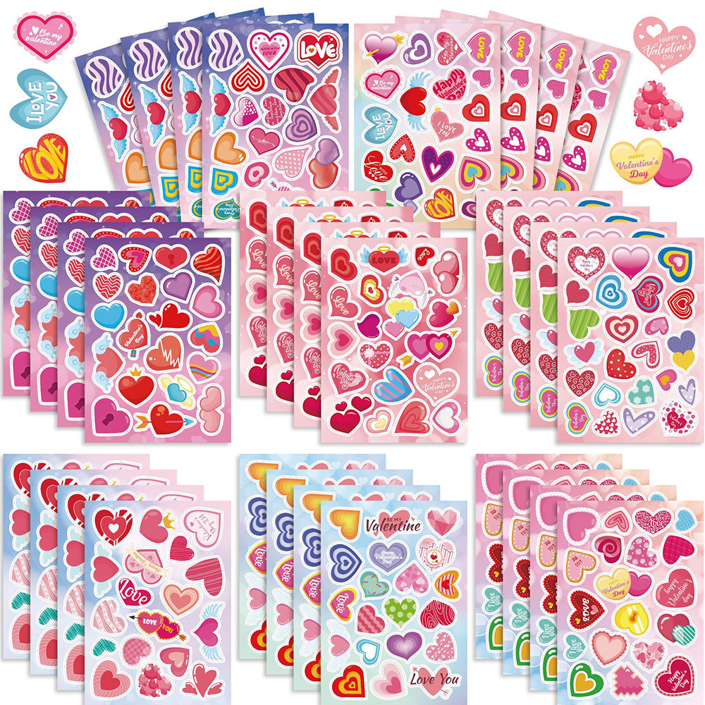 16张韩系粉色爱心拼图贴纸ins风高颜值少女心素材手工拼贴diy贴画,玩具/童车/益智/积木/模型,贴纸,淘宝优惠券,粉丝福利购,淘宝优惠卷