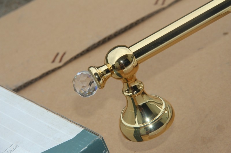 品利事达24寸老货全铜毛巾杆单杆加长晾毛巾挂墙壁打孔式毛巾架挂