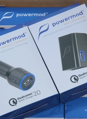 Powermod 高通QC2.0快充智能充电器 QC2.0车载快速充电器 9V
