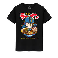 Japanese retro chic style printed tonkotsu ramen short-sleeved T-shirt, summer pure cotton half-sleeved top for men and women thumbnail 4
