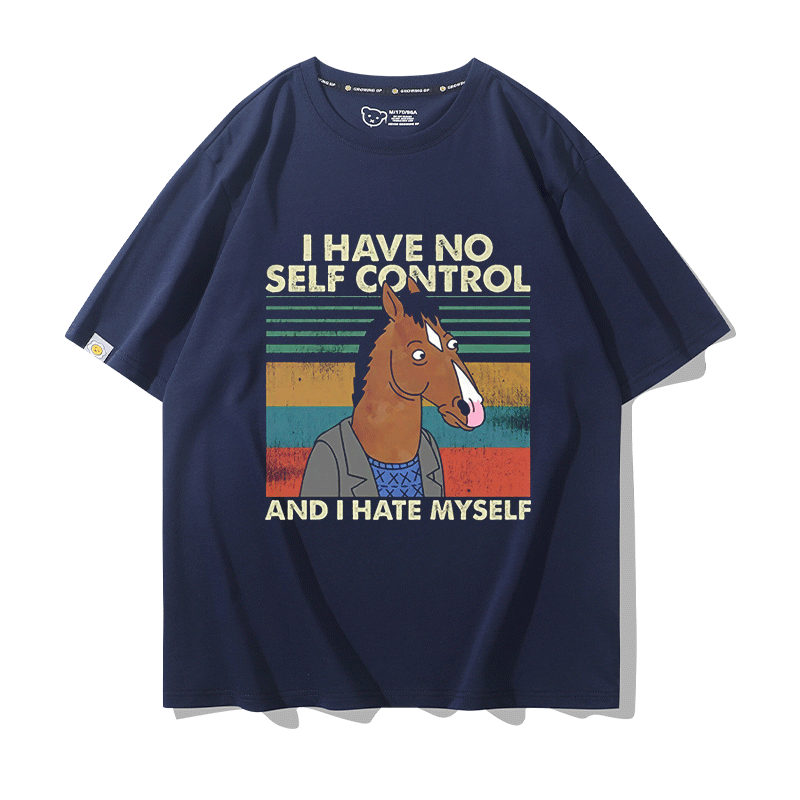 马男波杰克美剧BoJack Horseman短袖T恤衫男女动画周边衣服半截袖