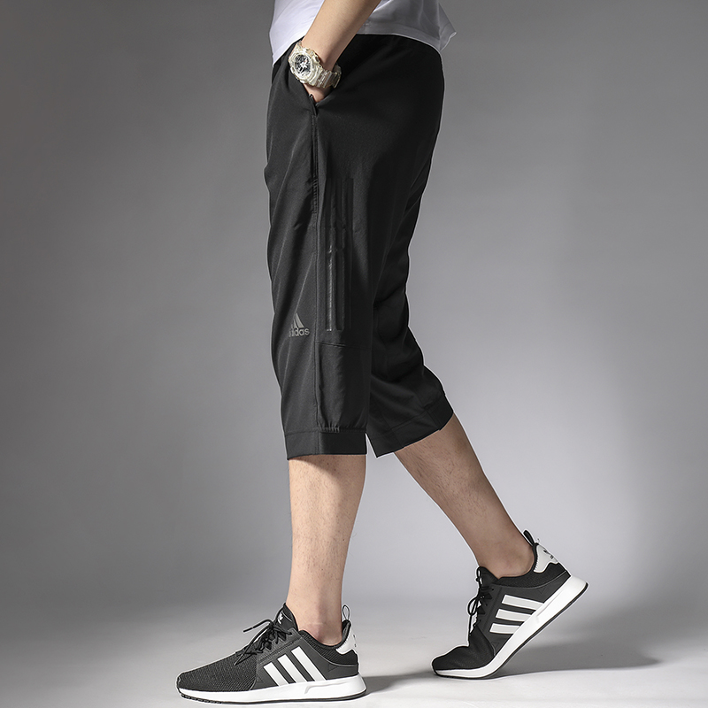阿迪达斯男子速干运动休闲七分裤