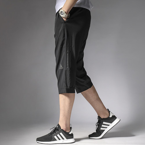 阿迪达斯男子速干运动休闲七分裤
