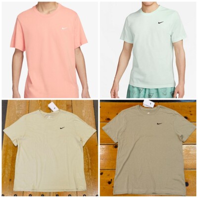 NIKE耐克男纯棉刺绣logo运动短袖