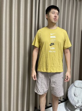 Nike男logo圆领纯棉透气运动短袖