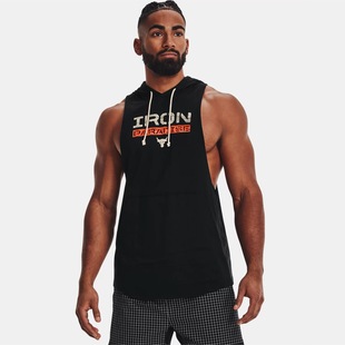 001 UA安德玛巨石强森牛头男子健身训练背心1370493 035 嗜鞋