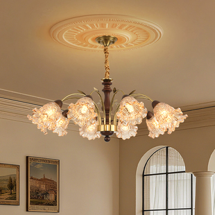 客厅吊灯中古风美式设计师高级感卧室灯法式复古2026新款大厅主灯