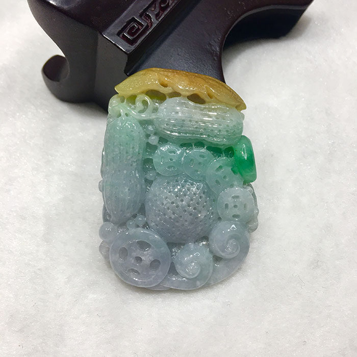 翡翠玉花生吊坠翡翠人生富贵挂件翡翠大业有成吊坠翡翠玉吊坠翡翠