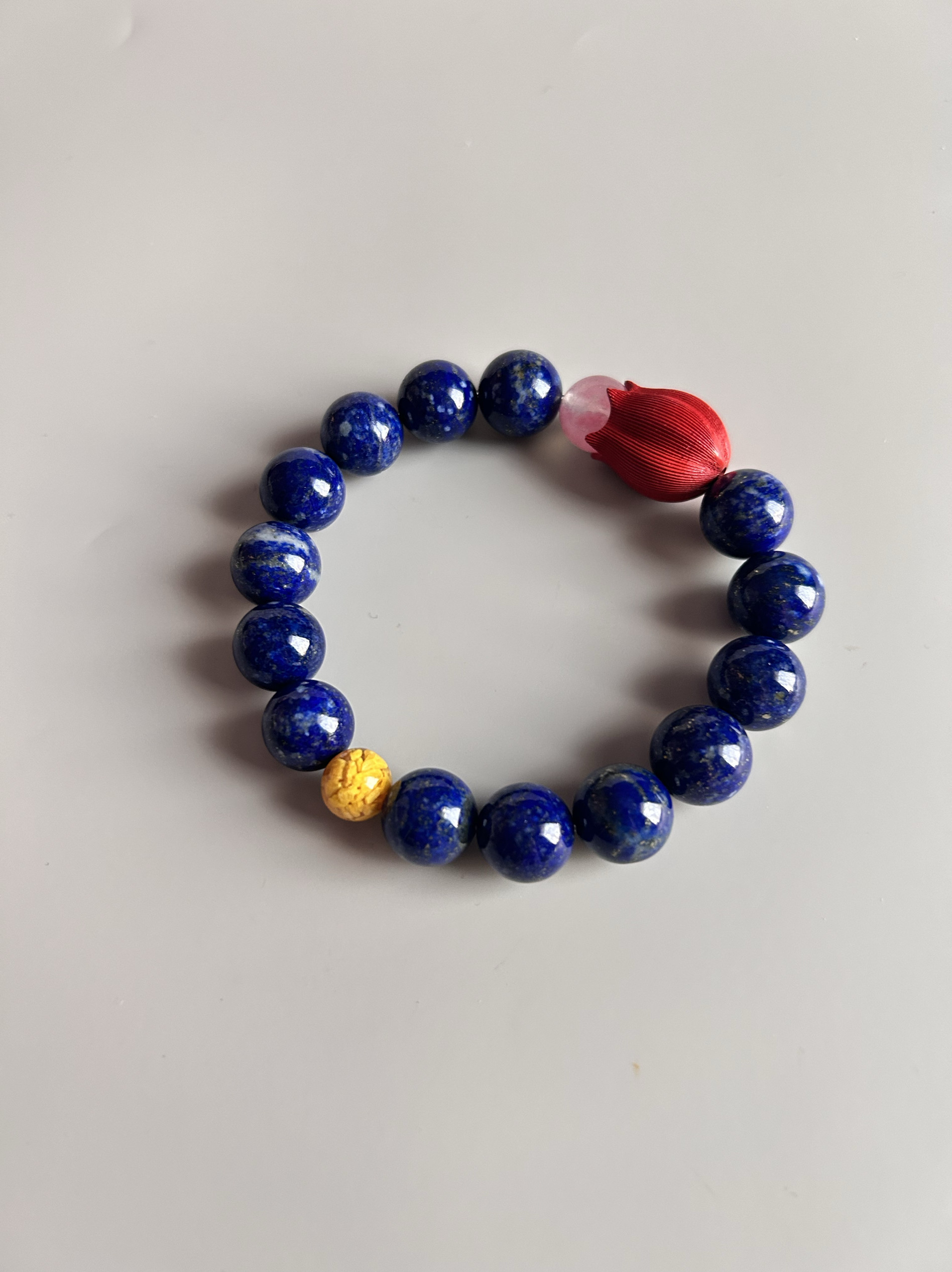 【爱-包容】青花瓷天然青金石朱砂雄黄樱花雨手串时尚婉约新中式